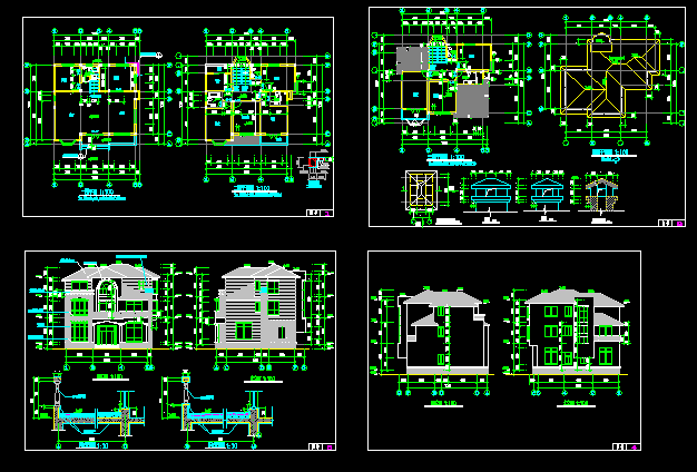 某地区小型别墅建筑设计总套扩出图_图1