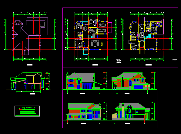 简单实用的别墅建筑施工图纸（共8张）_图1
