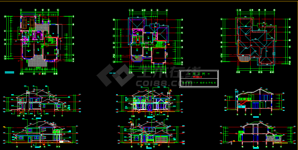 某市别墅建筑CAD设计施工平面图纸-图一