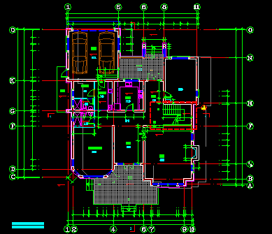 某市别墅建筑CAD设计施工平面图纸-图二