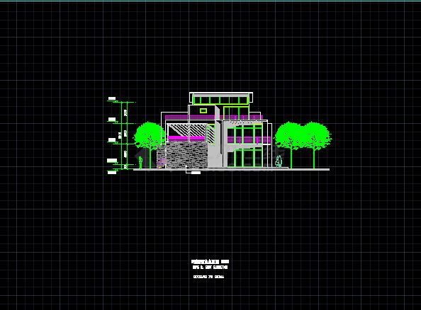 某几套斜屋顶别墅方案CAD详情图-图二