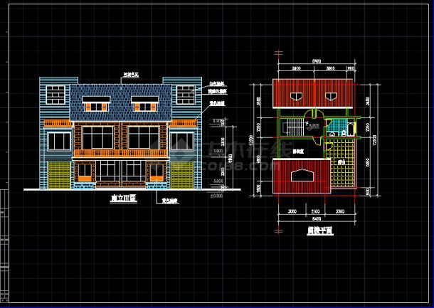 某几套别墅户型设计方案CAD详图-图二