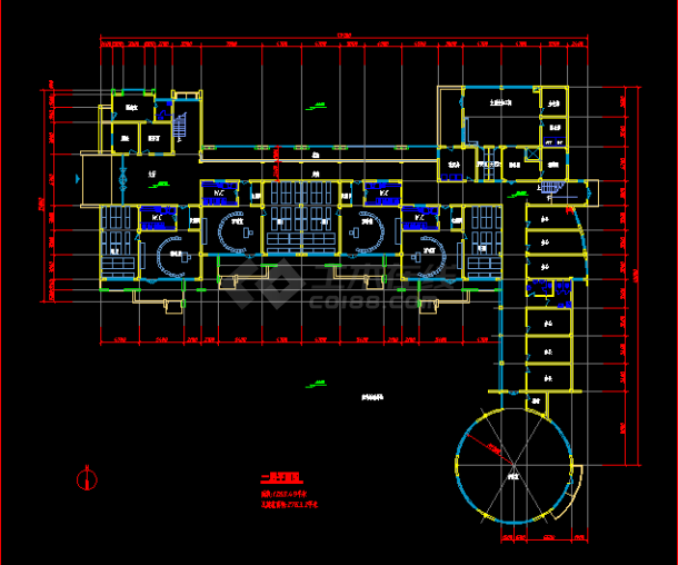 幼儿园建筑设计施工CAD平面方案带效果图-图二