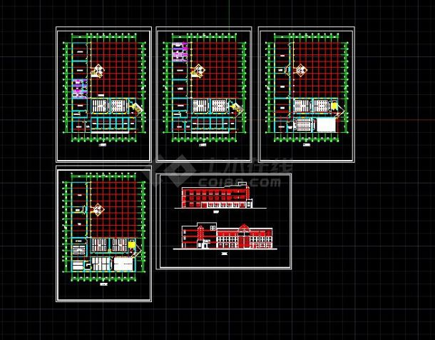 一套简单的学校教学楼建筑cad施工图-图一