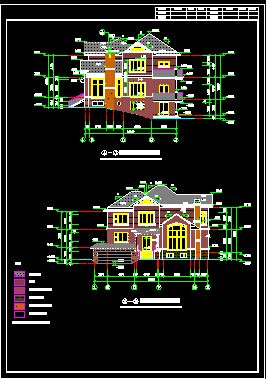 某高档别墅T型建筑施工CAD详图-图二