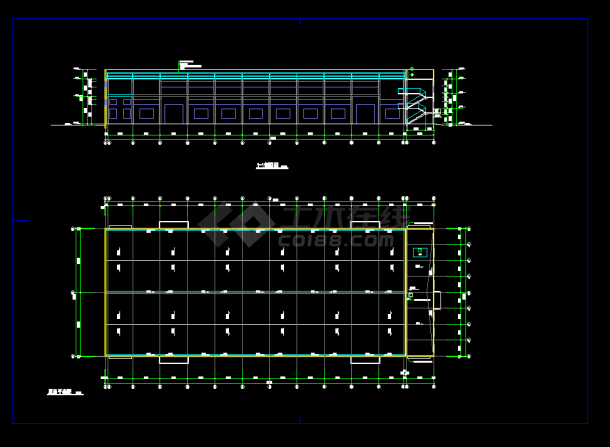 杰恩特4#厂房cad设计建筑施工图纸-图一