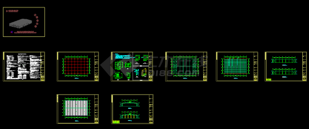 钢结构火电厂结构设计CAD图纸（附总设计说明）-图一