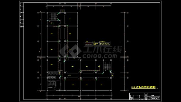 中学教学楼强弱电详细施工cad图纸-图一