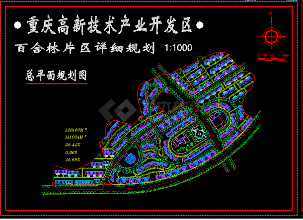 重庆高新技术产业开发区详细规划设计cad图-图二