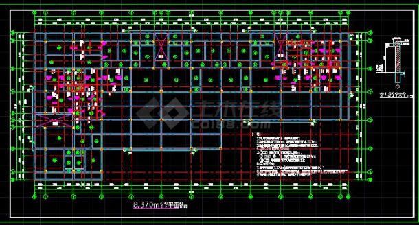 四层商住两用框架结构施工图（共14张）-图二