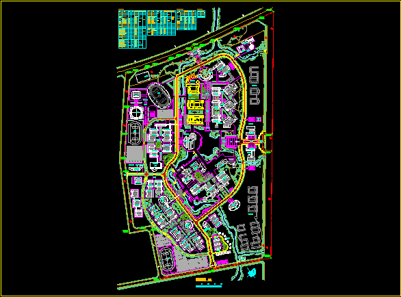 某大学总平面建筑设计施工CAD布置图_图1