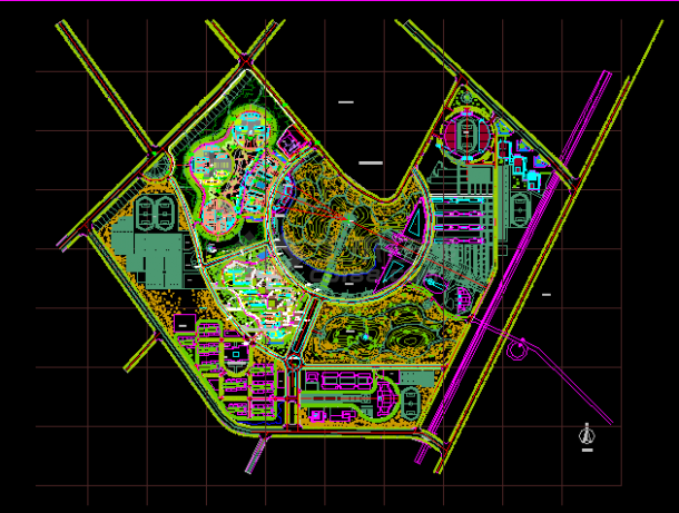 某大学新校区建筑施工设计CAD平面图-图一