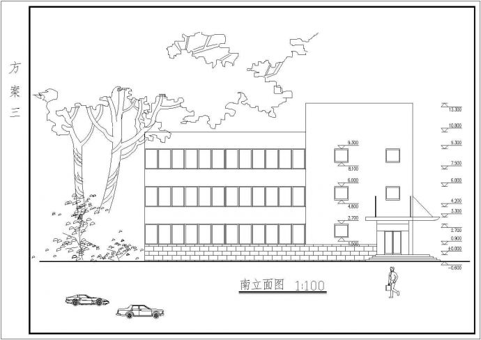 某三层办公楼建筑详细施工方案图纸_图1
