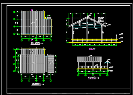 仿古草堂建筑结构全套CAD设计图纸_图1