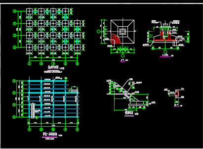 仿古草堂建筑结构全套CAD设计图纸-图二