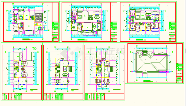 某豪华多层别墅建筑工程CAD设计图-图一