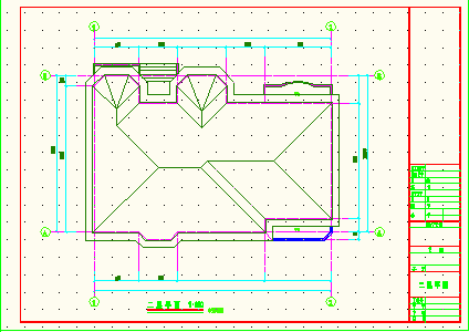 某豪华多层别墅建筑工程CAD设计图-图二