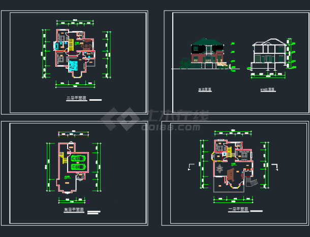 某地小别墅建筑设计方案图（共4张）-图一