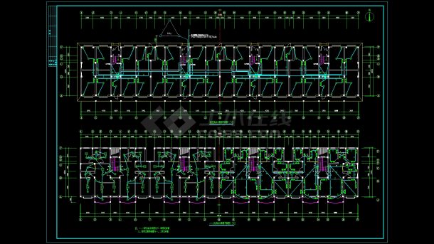 五层住宅楼详细设计cad电施图纸-图一