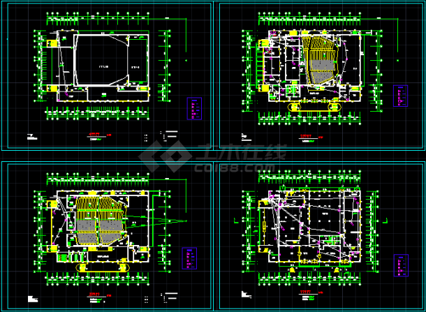 某青少年宫建筑设计CAD施工图纸-图一