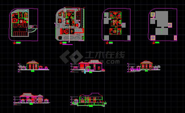 新加坡某豪华别墅设计CAD详请图-图一