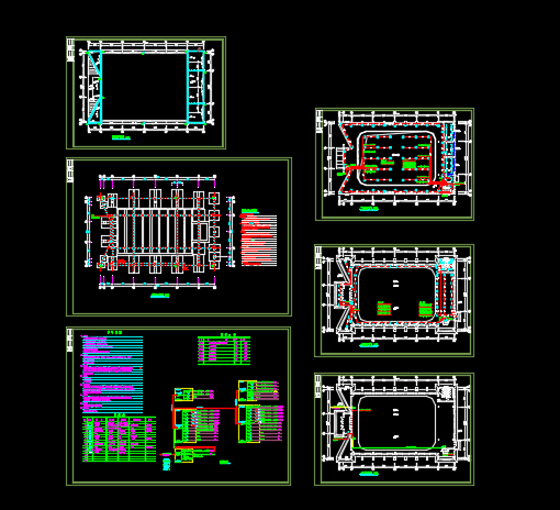 某地区某小学风雨操场电气设计CAD施工图纸_图1