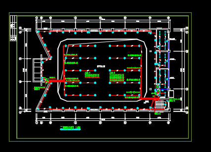 某地区某小学风雨操场电气设计CAD施工图纸-图二