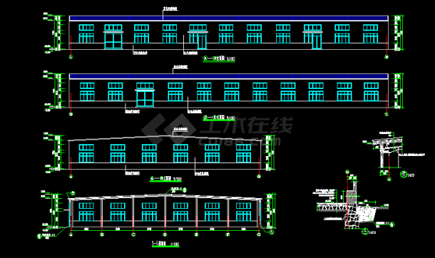 某地钢结构厂房结构图（含设计说明）-图二