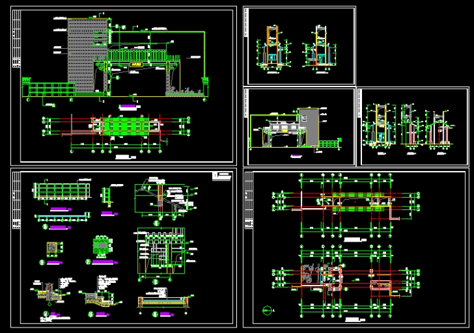 某别墅小区特色大门建筑CAD施工图纸_图1