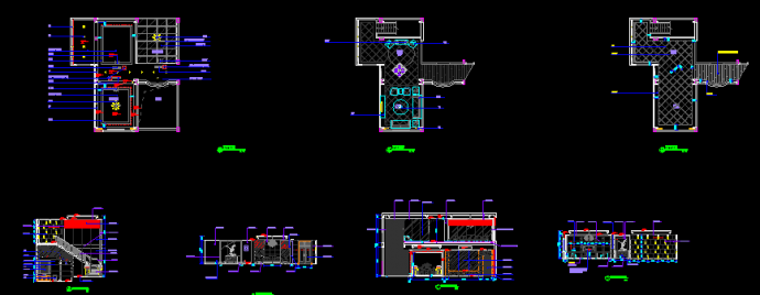 某别墅2楼过厅的cad设计施工图_图1