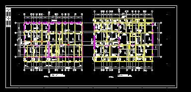 某地区底框六层砖混住宅楼钢结构设计CAD图纸-图二