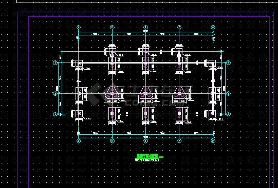 某地区框架结构商住楼结构施工设计CAD图纸-图二