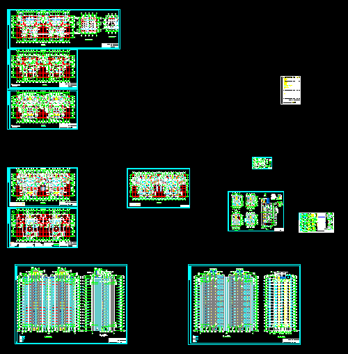 18层住宅楼土建装饰工程量计算（建筑、结构图、计算表、广联达）