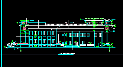 某大学礼堂建筑CAD施工设计平面图-图二