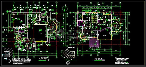 北方某地区多层别墅建筑施工方案图纸-图二