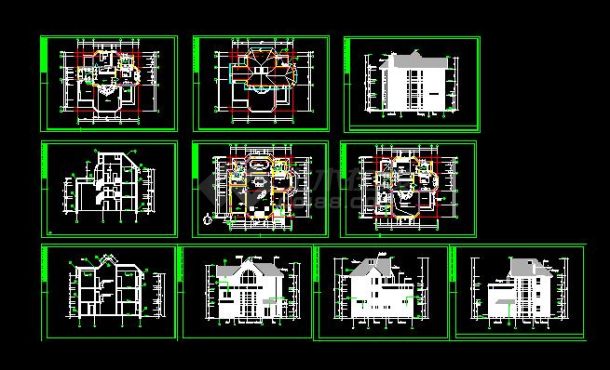 某城市地区庄园别墅建筑设计施工总套图-图一