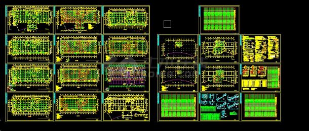 某地区医院门诊及住院楼施工设计CAD图纸-图一