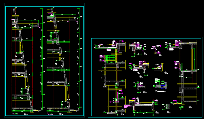 某建筑节点详图及墙身剖面cad设计图_图1