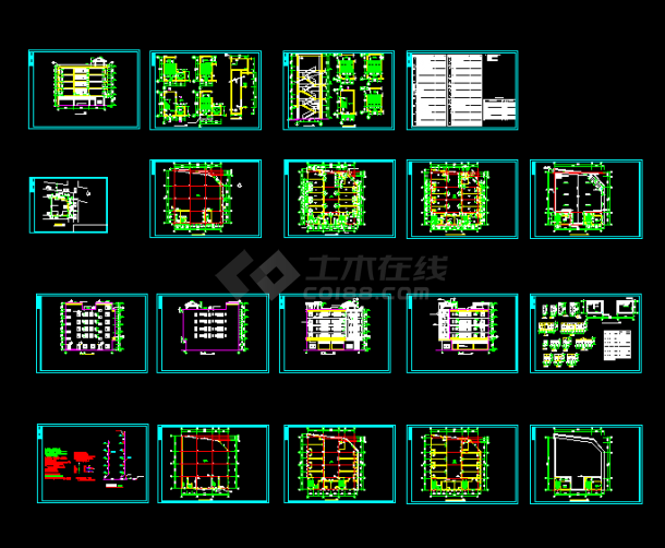 宿舍楼建筑结构cad图纸（全套）-图一