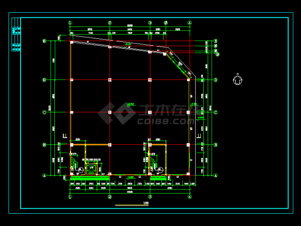 宿舍楼建筑结构cad图纸（全套）-图二