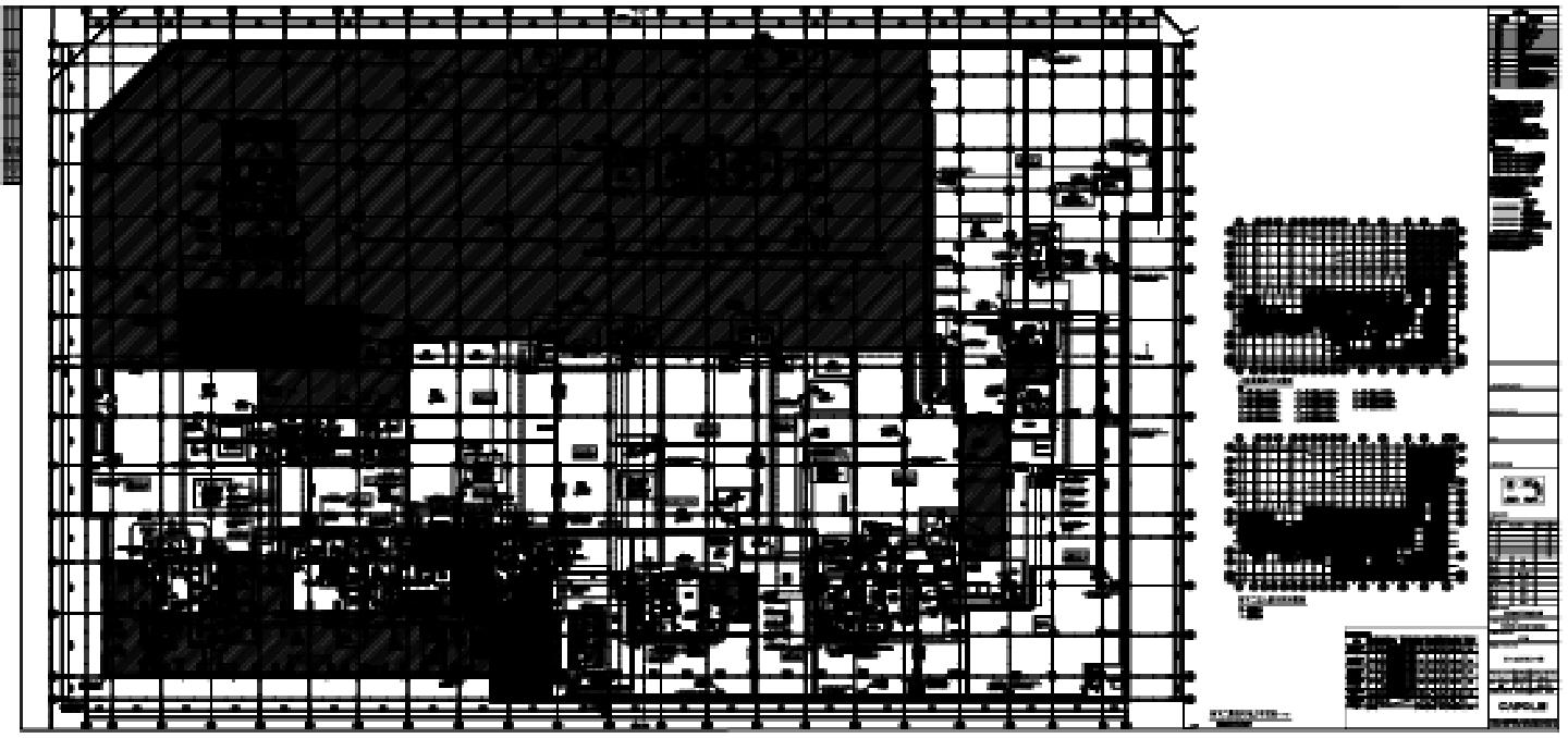 广东某超高层综合办公楼地下室二层战时电力平面图