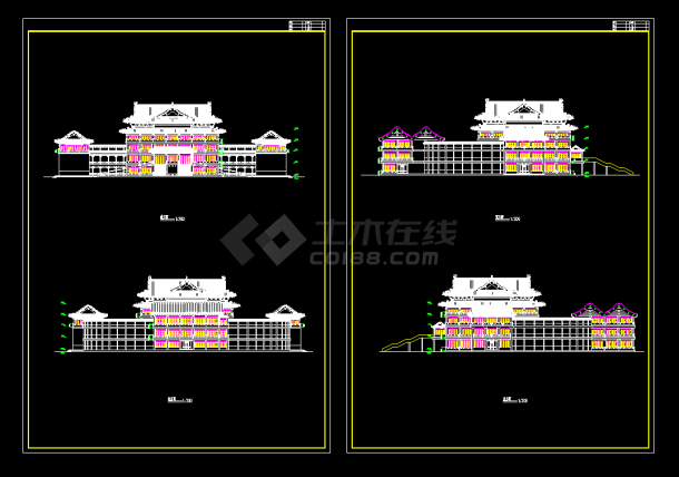 某地区某古建筑工程设计cad施工图-图一