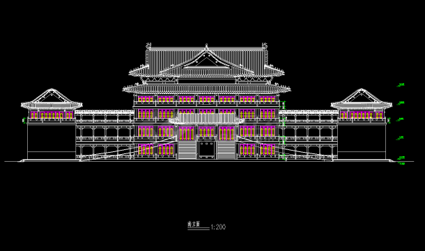 某地区某古建筑工程设计cad施工图-图二