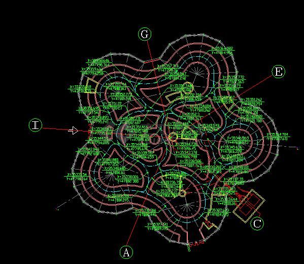 某地大型植物园建筑设计规划图（标注详细）-图二