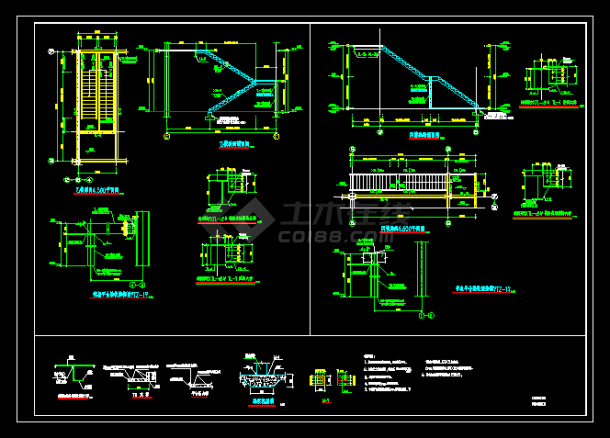 二层钢屋面汽车4S店建筑结构CAD图纸-图二