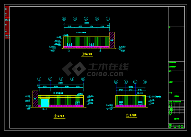 东升三厂样品房建筑结构CAD图纸（含设计说明）-图二
