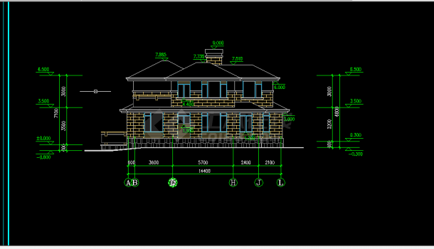 别墅设计方案施工全套CAD平面图-图一