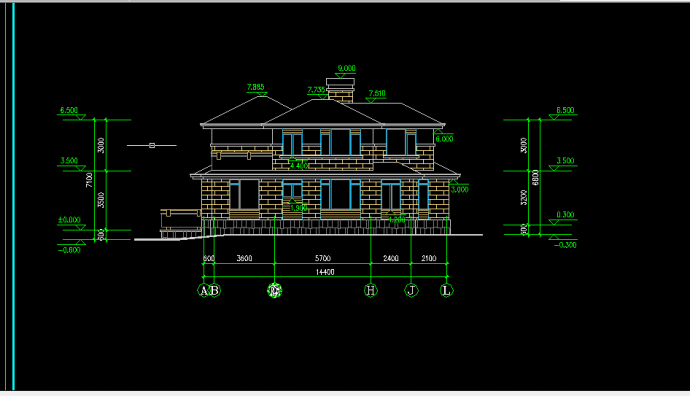 别墅设计方案施工全套CAD平面图_图1