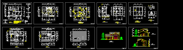 二层住宅房建施结施施工全套CAD图纸-图一