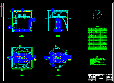 污水处理厂提升泵站设计CAD图纸-图一